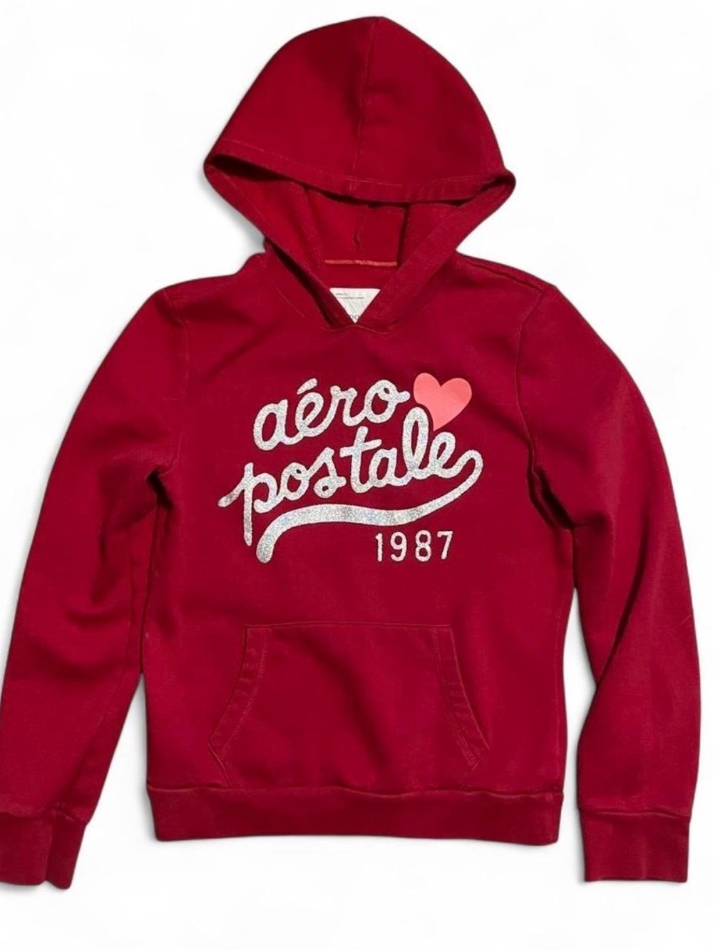 Aeropostale Red Heart Logo Hoodie